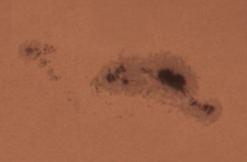 Sunspot #6590 closeup -Doug Bock - February 25, 2024